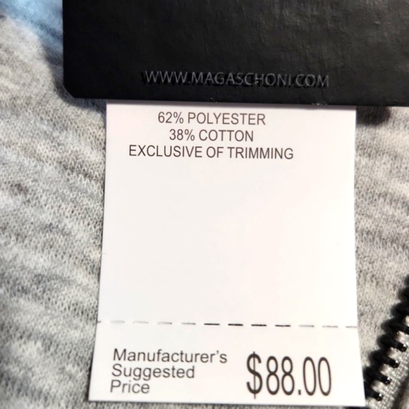 NWT Magaschoni Man Zip Up Heather Gray Sweater - Picture 9 of 13